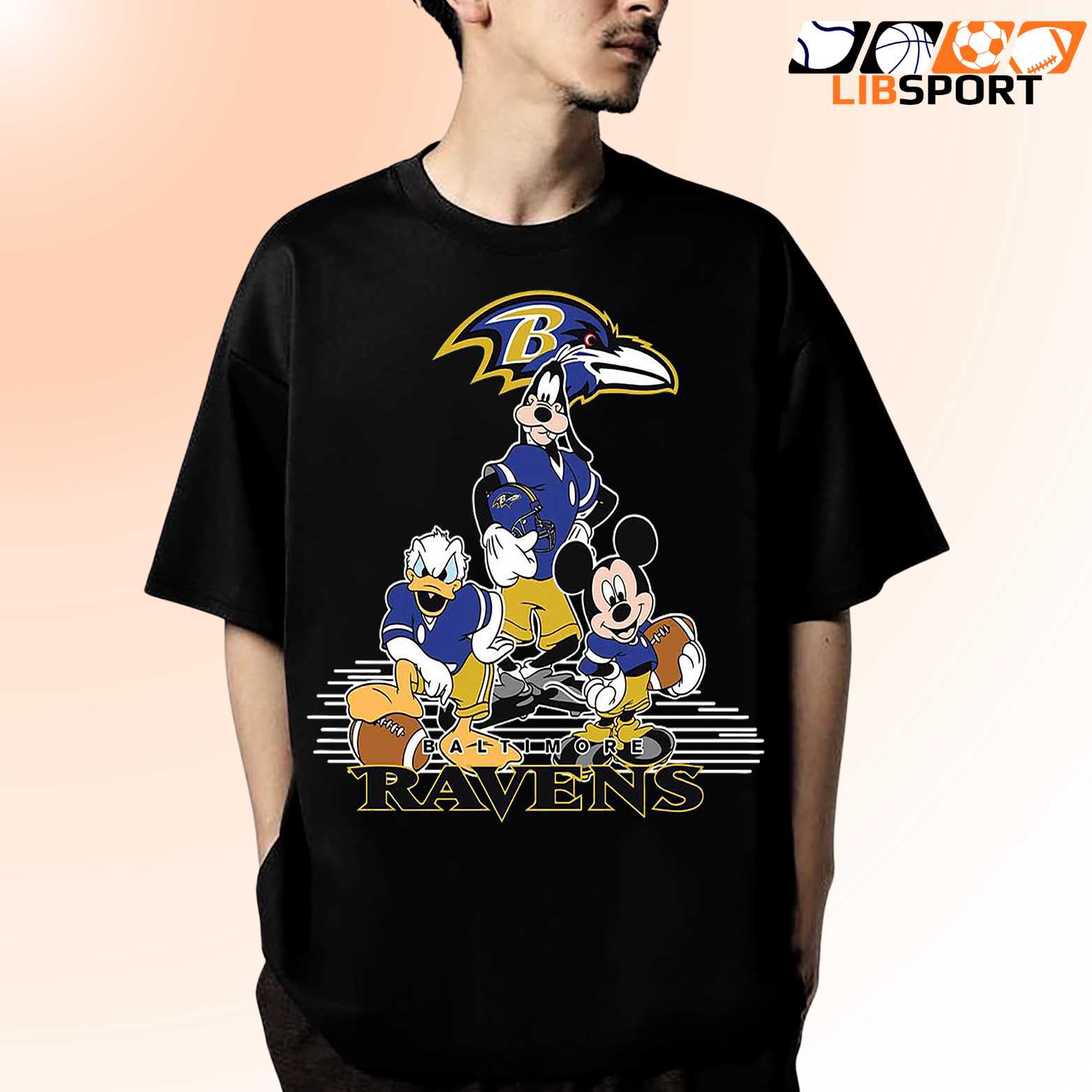 Baltimore Ravens Mickey Shirt, Disney Football Tee, Retro Nfl Fan T Shirt